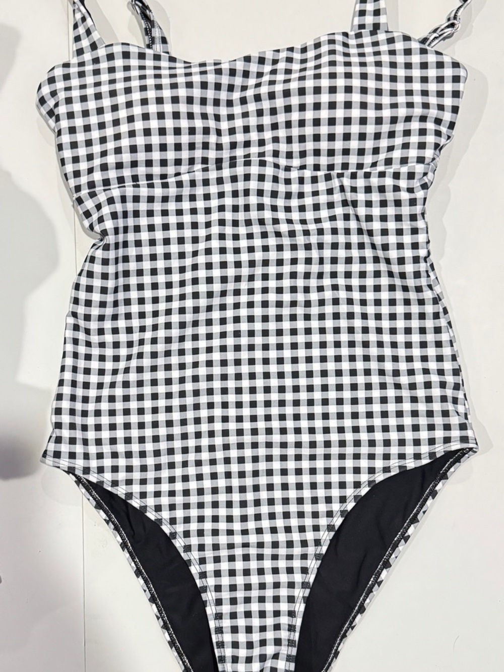 Black & White Gingham One-Piece Swimsuit